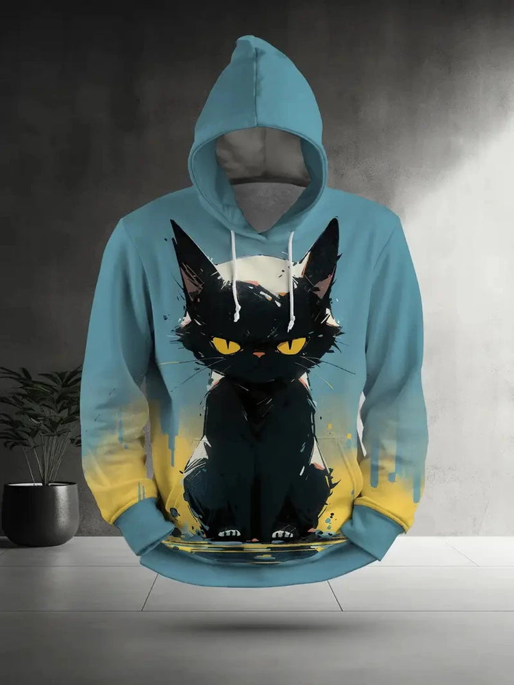 Cat Graphic Hoodies For Men Women Streetwear Cute Fashion 3d Printing Animal Cat Hoodies Oversized Unisex Harajuku Sweatshirt