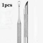 1/2 pcs Double-ended Stainless Steel Remover Manicure Sticks Tool Bevelled Nail Grinding File Circle Beveled Head Cuticle Pusher