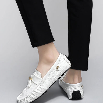 Scarpe da Uomo Casual in Pelle, Mocassini di Design, Slip-on, Scarpe da Guida e da Barca di Alta Qualità, Chaussure Homme, Taglie Grandi 35-48