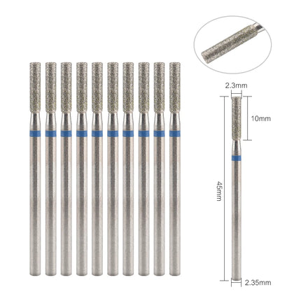 10Pcs Diamond Milling Cutter For Manicure Electric Nail Drill Bits Accessory Pedicure Machine Nail File Gel Remover Tool uñas Accesorios Y Herramientas