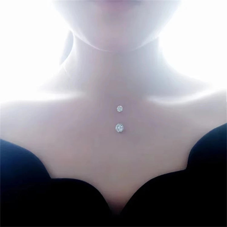 1ct Moissanite diamante S925 argento sterling invisibile trasparente lenza clavicola collana a catena gioielli da donna PlatiNum