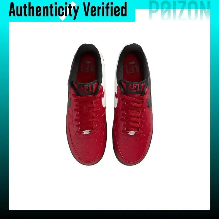 Nike Air Force 1 Breathable Skateboard Shoes Men's Red Black IB6847-600