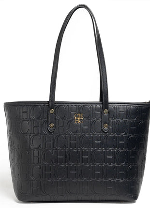 CH 2026 New Embossed Tote Bag Set 2Pcs Large Capacity Shoulder Bag with Pouch Luxury Designer Handbag for Women PlatiNum