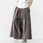 Pantaloni da uomo a gamba larga a righe in cotone e lino pantaloni a gamba larga uomo retrò stile cinese maschile casual vendite calde Nepal veste pantaloni da jogging