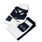 Contrast color splicing hooded sweatshirt suit for men autumn long-sleeved casual sports two-piece thick style PlatiNum