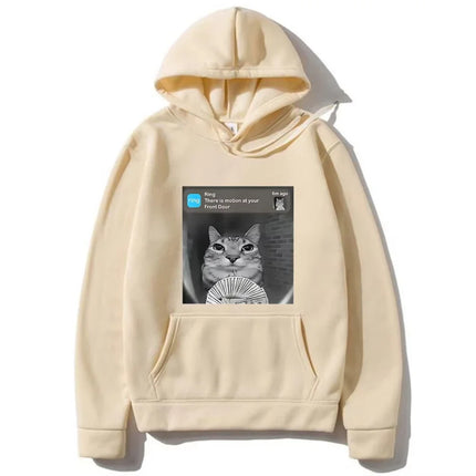 There Is Motion At Your Front Door Funny Silly Cat Meme Hot 2D Hoodie Men Women's Fleece vintage Sweatshirt Autumn Casual pullov