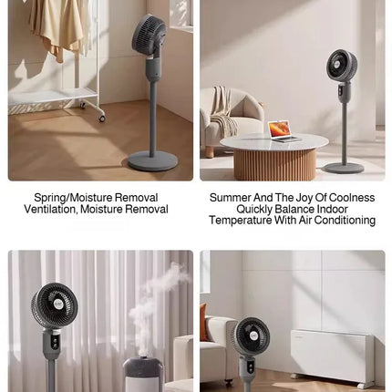 Ventilatore intelligente regolabile con 3 impostazioni di velocità Circolatore d'aria a basso rumore e ventilatore a torre Vento silenzioso e potente Ideale per il raffreddamento domestico