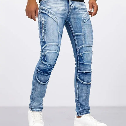 2025 New Motopants leisure motorcycle jeans riding trousers off-road motocross riding pants zipper design Multiple pockets PlatiNum