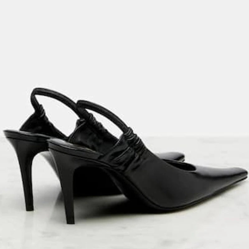 2026Women's Springand SummerPointed StilettoHigh HeelsBaotouCommutingSandals FrenchStyle VersatileRear StrapFashion BanquetShoes