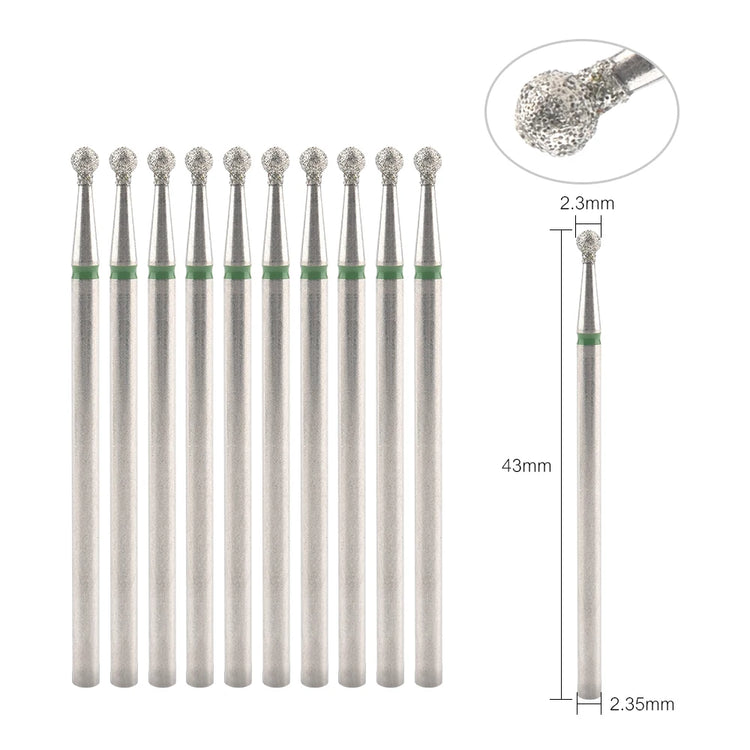 10Pcs Diamond Milling Cutter For Manicure Electric Nail Drill Bits Accessory Pedicure Machine Nail File Gel Remover Tool