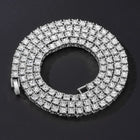 Classical 4MM Tennis Chain Iced Out Bracelet Necklace Men Fashion Hip Hop Jewelry Women 8/16/18/20/24inch Choker Punk Party Gift PlatiNum