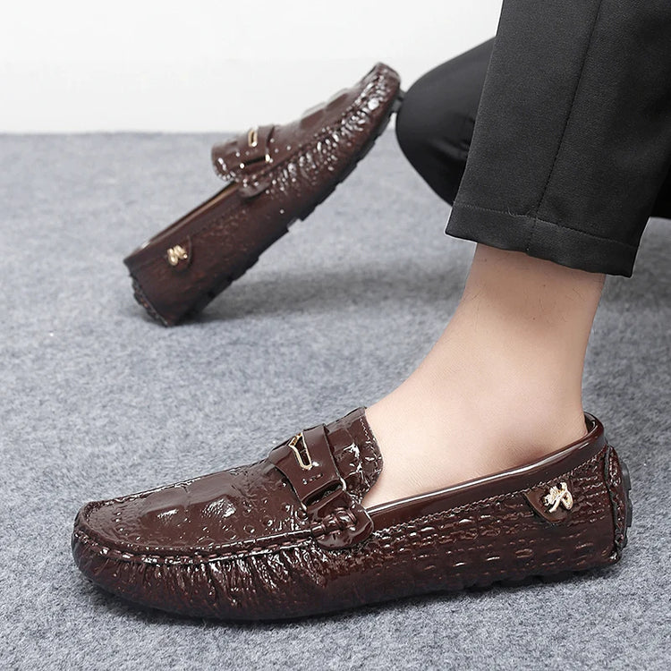 Scarpe Italiane Formali da Uomo, Mocassini in Pelle Fatti a Mano, Scarpe Casual Eleganti Slip-on, Comode Calzature di Lusso per Uomo