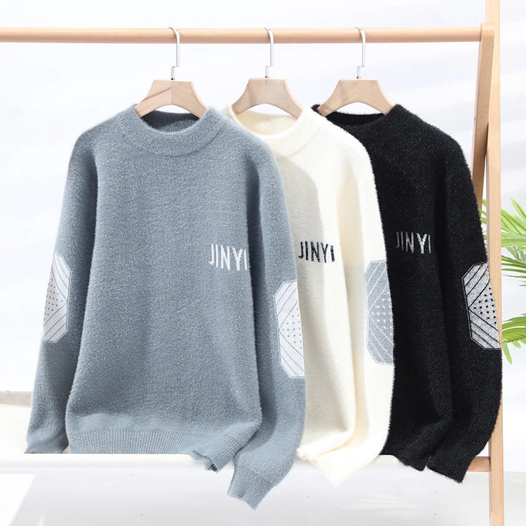 Sweaters men Winter Letter pattern thick sweater men Student youth sweaters autumn Men's wool pullovers full