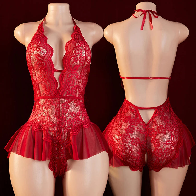 Summer Exotic Apparel Female Clothes Perspective Sling Babydolls Set Sexy Lingerie Women Sleepwear Pajamas Dress Sexi Nighties