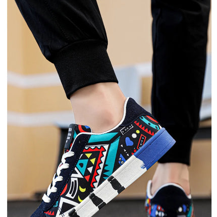 Nuove Scarpe Estive alla Moda per Uomo, Sneakers Sportive Antiscivolo da Passeggio, Scarpe Casual in Tela con Motivi, Zapatos Maschili