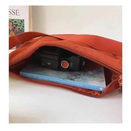 Simple Design Women's Messenger Bag Fashion Ladies Nylon Hobos Small Shoulder Bags Vintage Female Girls Purse Cloth Handbags PlatiNum