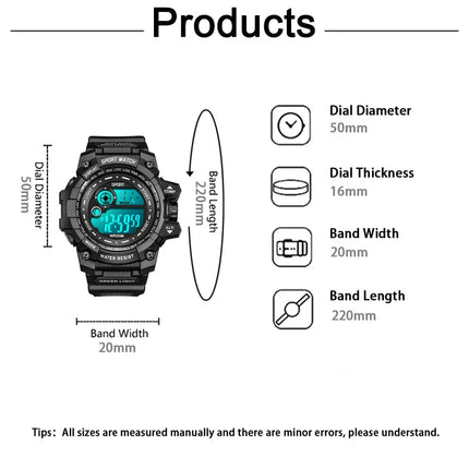 Nuovi uomini LED orologi digitali luminosi moda Sport orologi impermeabili per uomo data esercito orologio militare Relogio Masculino platinumshop