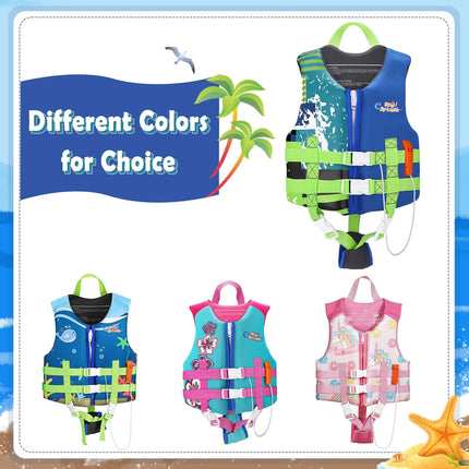 HeySplash Kids Swim Vest Float Jacket Swimming Pullover Swimsuit with Adjustable Strap Floating Vest for Toddlers