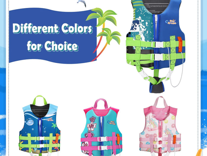 HeySplash Kids Swim Vest Float Jacket Swimming Pullover Swimsuit with Adjustable Strap Floating Vest for Toddlers