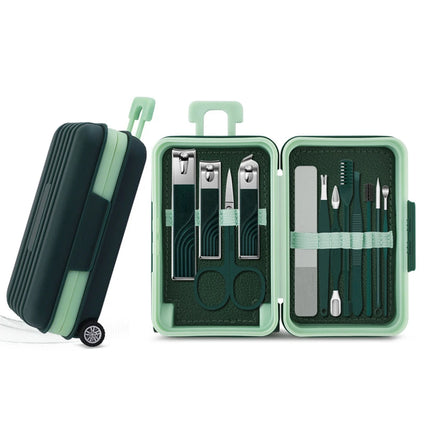 12 Pcs Manicure Set Stainless Steel Nail Clipper Kit with Travel Case Pedicure Grooming Tools 12 in 1 Portable Nail Care Durable Toenail Trimmer Fingernail Cutter for Thanksgiving Team Employee Appreciation Holiday Present