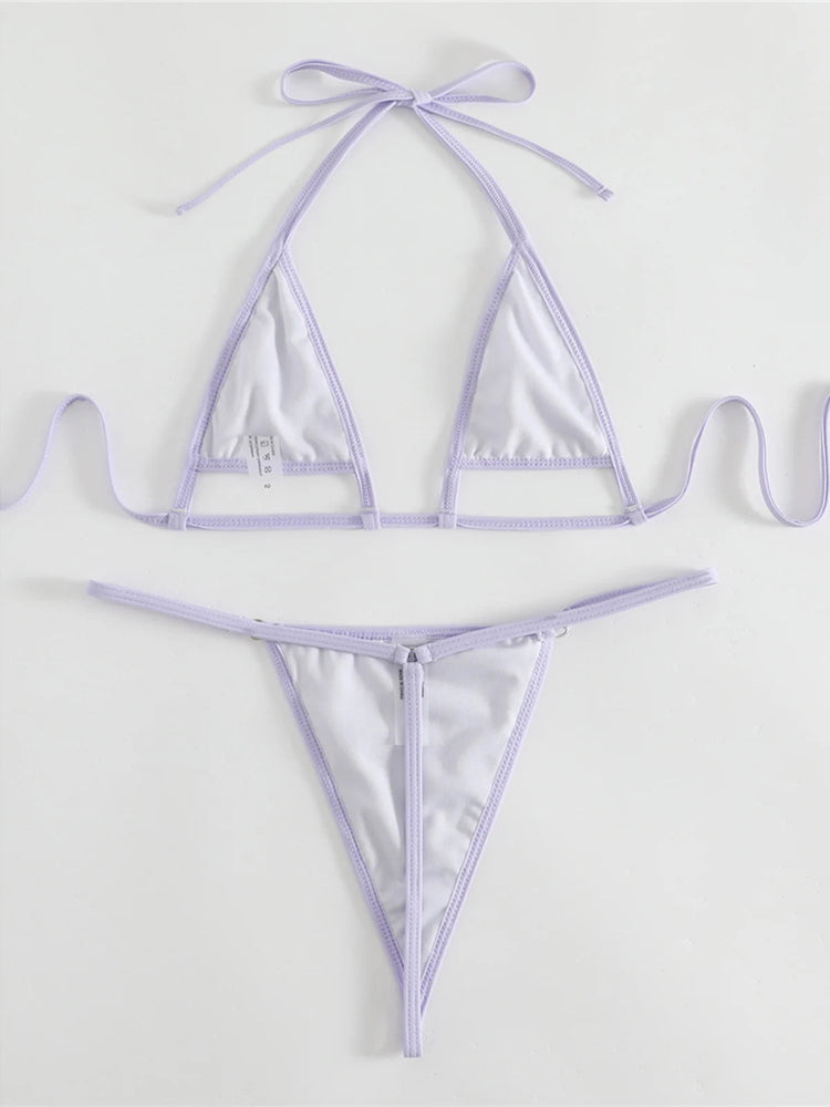 Nuovo rugoso estremo Mini Micro perizoma Bikini donna costumi da bagno femminile costume da bagno due pezzi Bikini bagnante costume da bagno Swim K4827 platinumshop