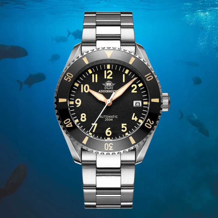 ADDIESDIVE Luxury Men's Watch MY-H9 Sapphire Crystal Ceramic Bezel 200m Waterproof Retro Luminous Diving Mechanical Wristwatch