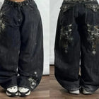 Jeans Baggy Oversize Y2K con Stampa Americana, Stile Harajuku Hip Hop, Pantaloni Larghi Casual da Donna