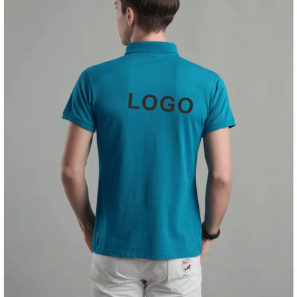 Breathable Polo with Custom Logo Casual Wear for Business Groups Short Sleeve Lapel Polo Work Clothes Embroidery Print