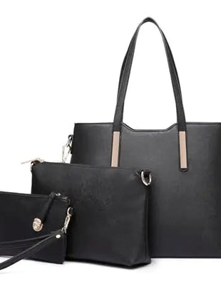 Miss Lulu WOMEN'S Shoulder bag Set 3 Piece Large Handle bag Carry bag Tote Bag Women handbag Comfortable PlatiNum