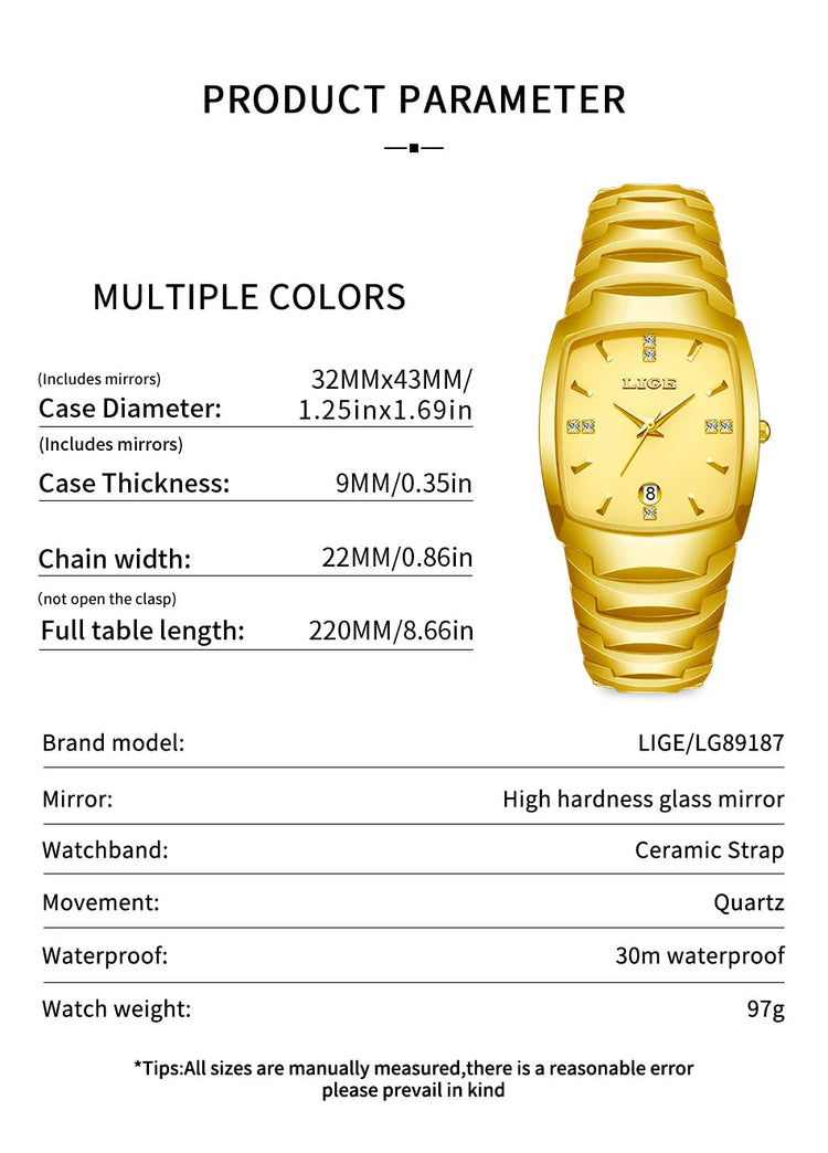 LIGE Orologio da Donna di Lusso alla Moda, Elegante e Semplice, in Acciaio Inossidabile, Casual, al Quarzo, con Calendario, Regalo Romantico per Signore, Novità platinumshop