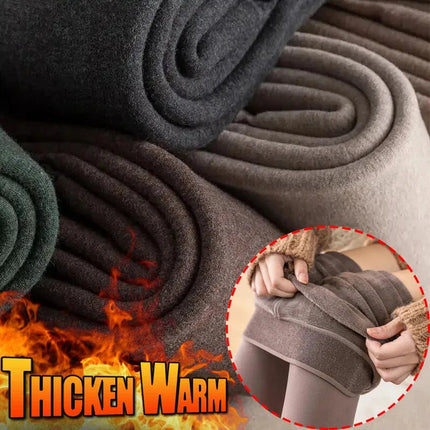 Colorful Fleece Lined Tights Women Winter Thermal Pantyhose Polar Skin Black Effect Stockings Leg Warmers Thick Opaque Leggings PlatiNum