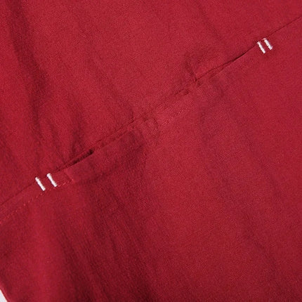 Camicia Estiva da Uomo Stile Cinese Kung Fu Tai Chi, Tinta Unita in Cotone, Comoda, Streetwear Retrò, Abbigliamento Tradizionale