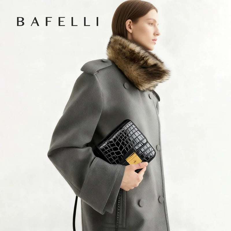 BAFELLI DONNE BORSE MODA 2025 IN PELLE MINI BOXY BAG CROSSBODY DESIGNER ORIGINALE Lusso Spalla SCHEDA MESSENGER FEMALE