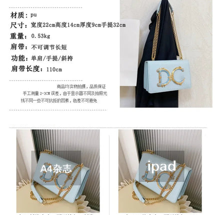 High quality fashionable women's bag hot selling chain bag trendy candy color small square bag for women PlatiNum