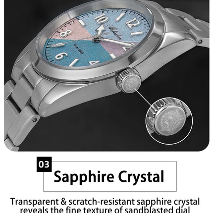 ADDIESDIVE Watch Men 2026 New 36mm Quartz Wristwatch AD2555 Sapphire 100m Waterproof BGW9 Luminous 316L Stainless Steel Watches