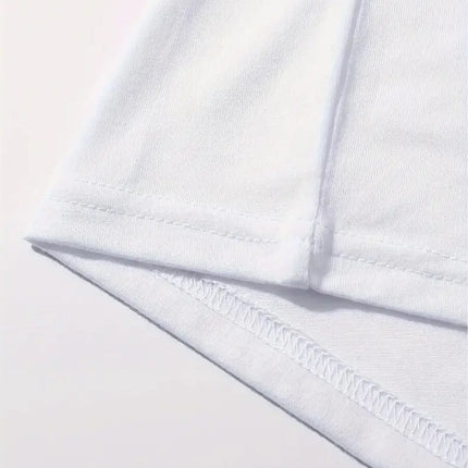 Comoda maglietta da donna con stampa T-shirt con fiori morbidi e cuori selvatici - T-shirt da donna con stampa floreale di gatti