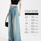 Estate di Lusso Morbido Accogliente 100% Tessuto Lyocell Donna Jeans Allentati Gamba Larga Elastico in Vita Pantaloni Moda Casual Più Lunghezza