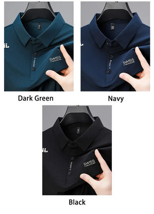 BROWON 2025 Été 2025 Tendances Polo T-shirt homme Manches courtes Anti-rides Col rabattu Mince Cool Business Tee Shirt Homme