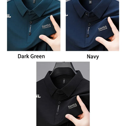 BROWON 2025 Summer 2025 Trends Polo Shirt Men's Short Sleeve Wrinkle-Resistant Turn-Down Collar Slim Cool Business Tee Shirt Homme