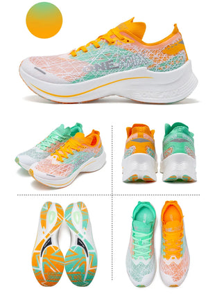 ONEMIX Scarpe da corsa con piastra in carbonio per uomo Assorbimento degli urti Scarpe sportive ultraleggere Rimbalzo Scarpe da ginnastica da maratona per donna all'aperto PlatiNum