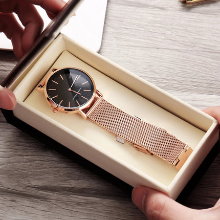 HANNAH MARTIN Movimento al quarzo giapponese in acciaio inossidabile di qualità del marchio Orologio Dropshipping da donna impermeabile da 36 mm in oro rosa completo platinumshop