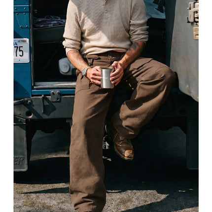 Maden P37 British Army Military Style Cargo Pants Mens Heavyweight Straight Multi Pocket Tactical Trousers Vintage Casual Autumn