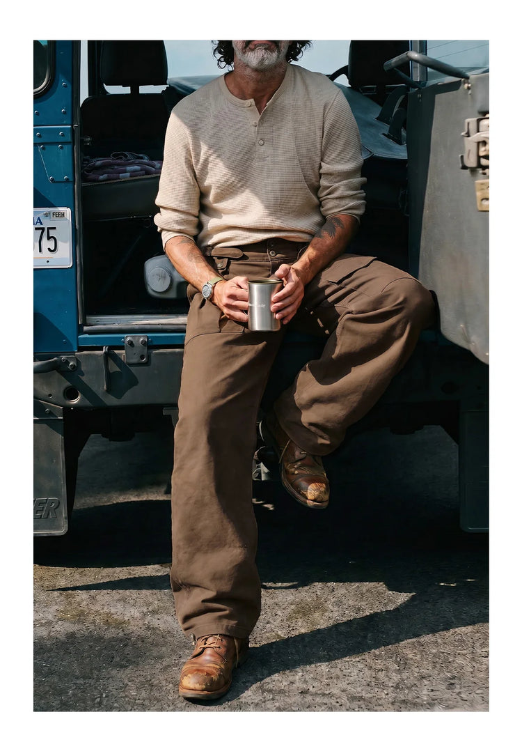 Maden P37 British Army Military Style Cargo Pants Mens Heavyweight Straight Multi Pocket Tactical Trousers Vintage Casual Autumn