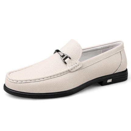 Mocassini in Vera Pelle per Uomo, Scarpe Casual Classiche per Lavoro e Pendolarismo, Slip-on Comodi per Passeggiate
