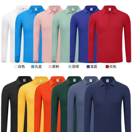 100% cotton work polo shirt, custom pure cotton polo, corporate culture short-sleeved T-shirt, embroidery, print, logo, word