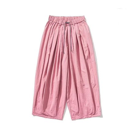 Pantaloni cargo da uomo Pantaloni casual stile giapponese Harajuku Moda allentata maschile Harem Pantaloni a gamba larga in vita elastica Uomo Nuovo streetwear