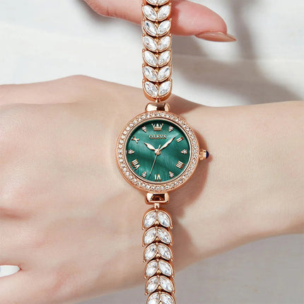OLEVS 9971 orologio al quarzo per donna scala romana abito elegante orologio da donna moda impermeabile luminoso orologio a mano di lusso originale platinumshop
