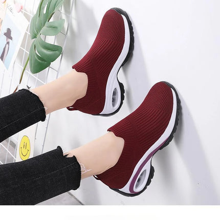 Nuove Scarpe Sportive Casual da Donna Estate 2024, Sneakers con Zeppa e Piattaforma, Scarpe Vulcanizzate Traspiranti per Signore