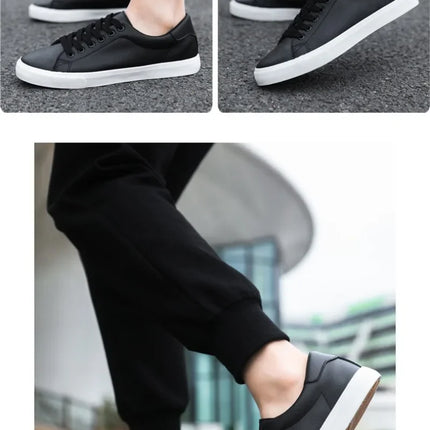 Classic Men Leather Casual Shoes High Quality Comfortable Platform Sneakers Men Flats Shoe Loafers British Jogging Shoe Hot Sale