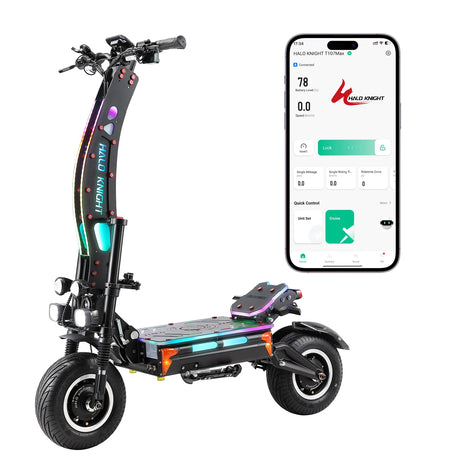 Halo Knight T107 Max Scooter elettrico 13 pollici Off Road Pneumatico 4000W * 2 Doppio motore 72V 50Ah Batteria E-Scooter per pendolarismo urbano